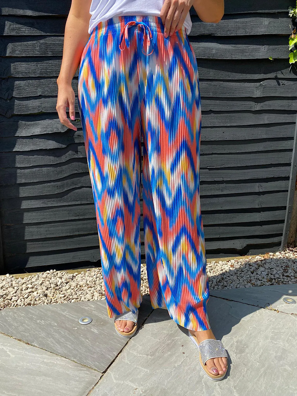 Bright Plisse Trousers Fran