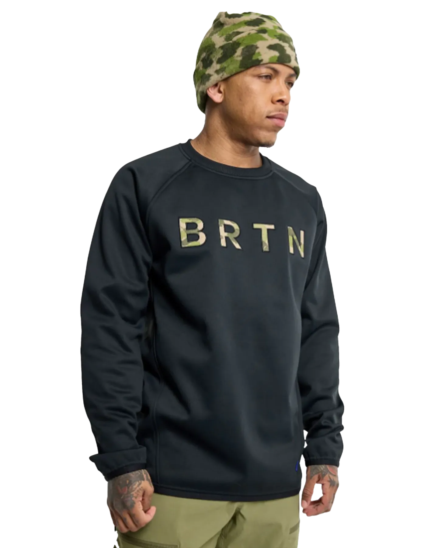 Burton Men's Crown Weatherproof Pullover Crewneck Fleece - True Black