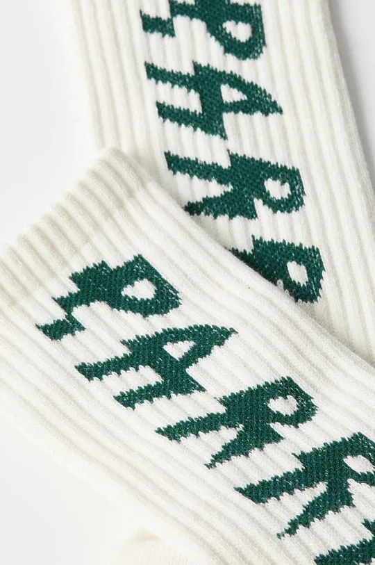 by Parra socks Shocker Logo Crew Socks white color 52180