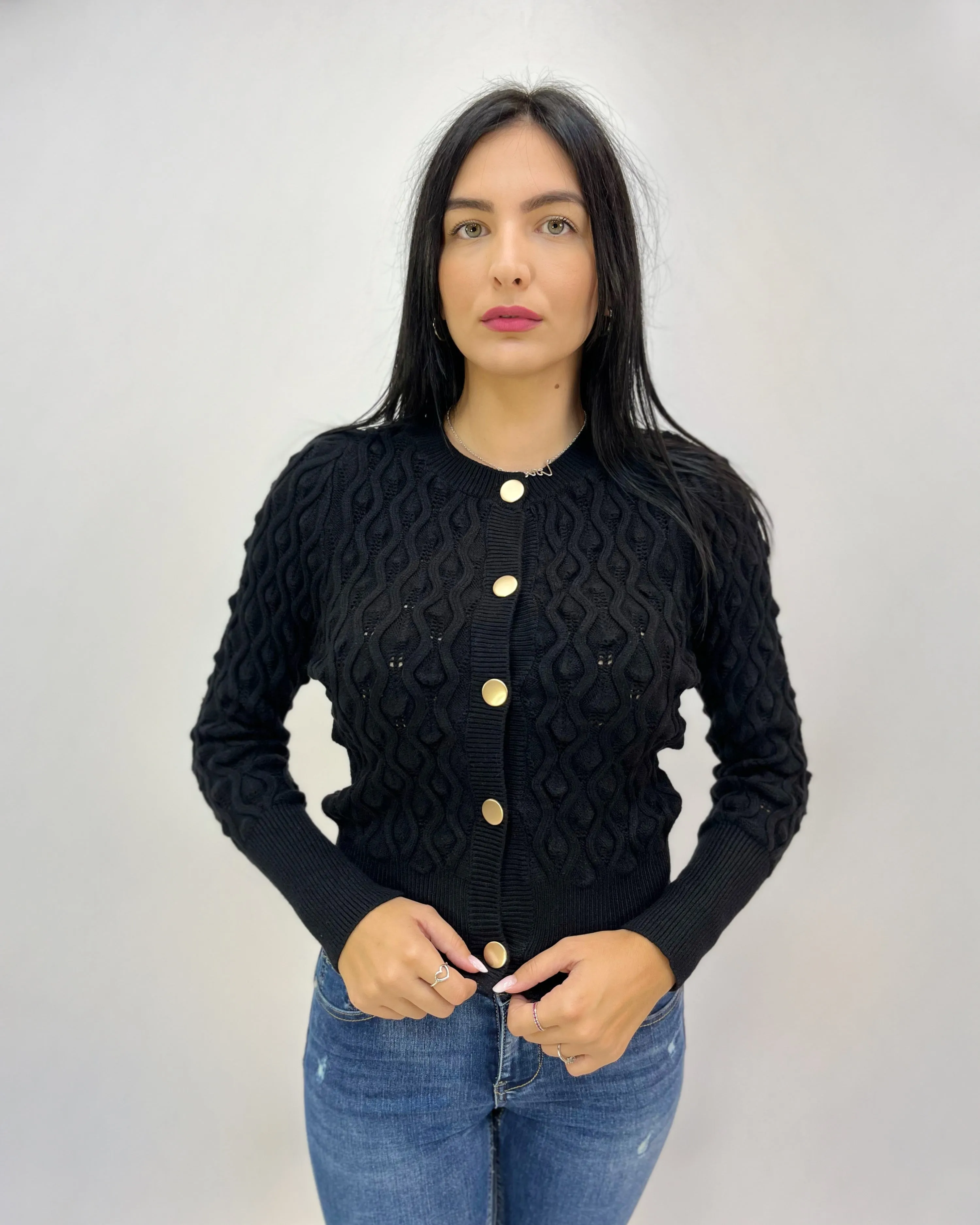 Cardigan con bottoni