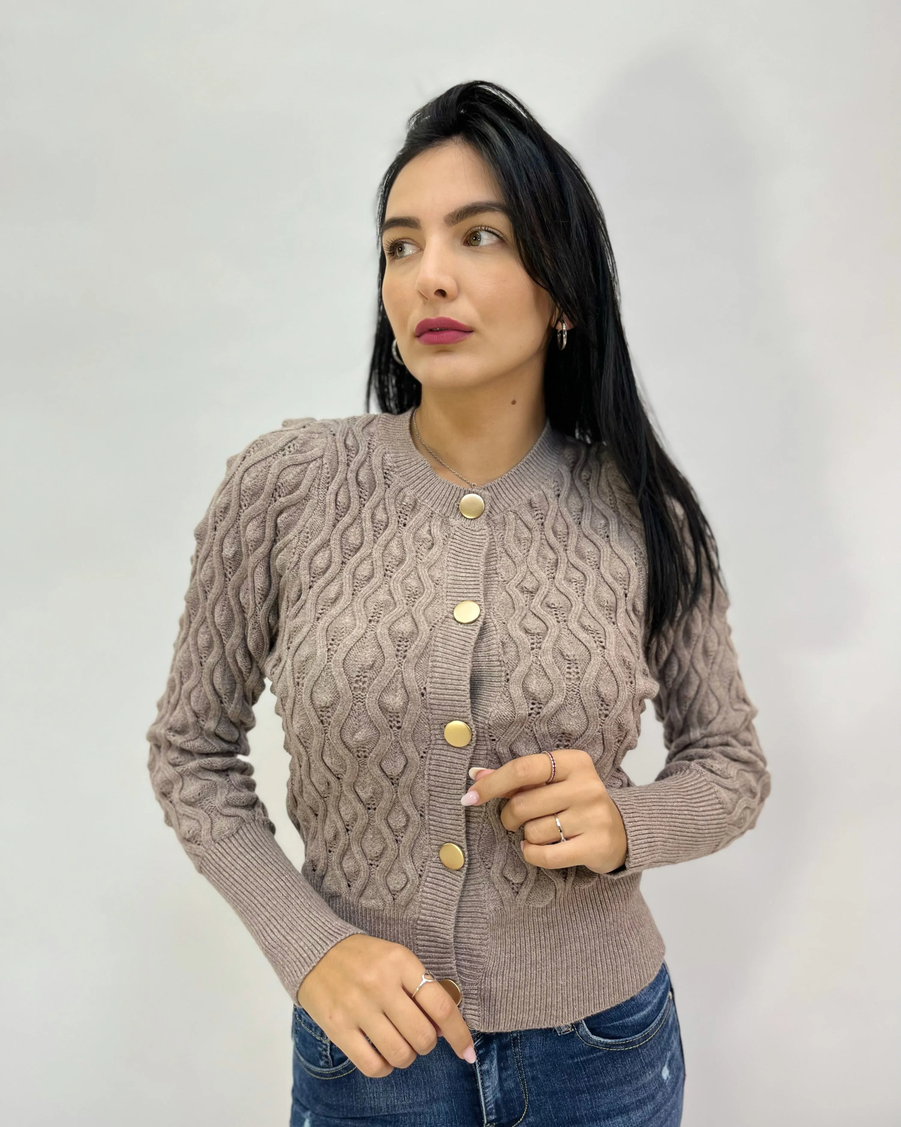 Cardigan con bottoni