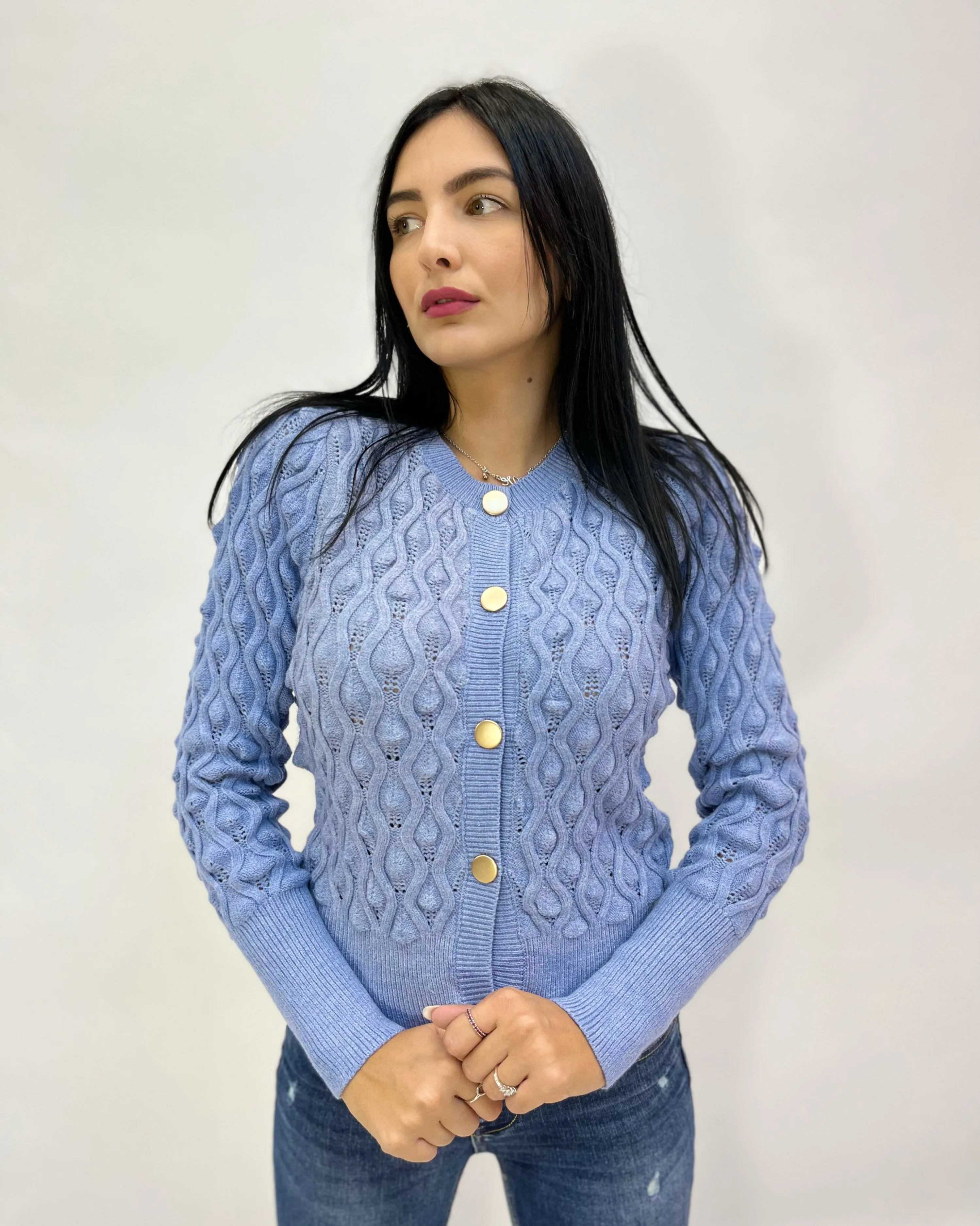 Cardigan con bottoni