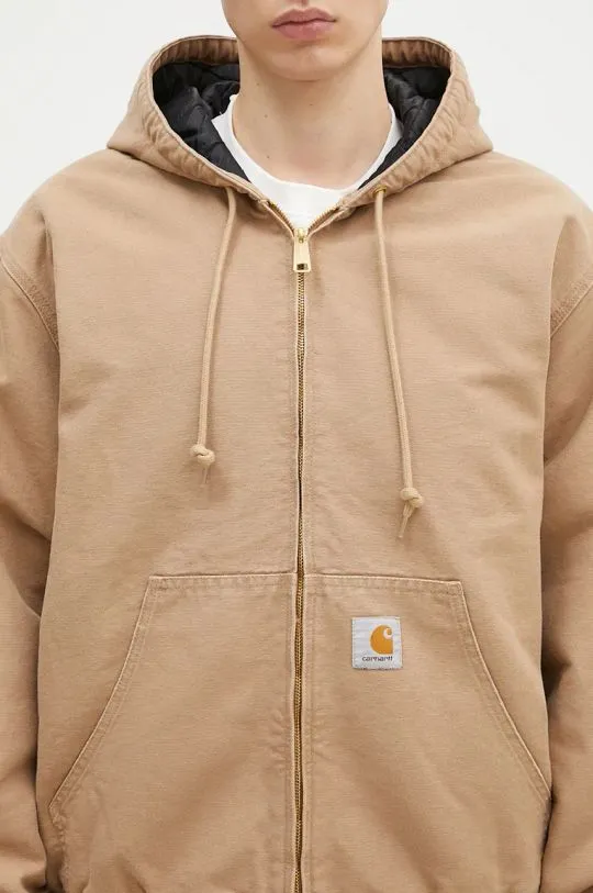 Carhartt WIP jacket OG Active Jacket men's beige color I027360.2FS3K