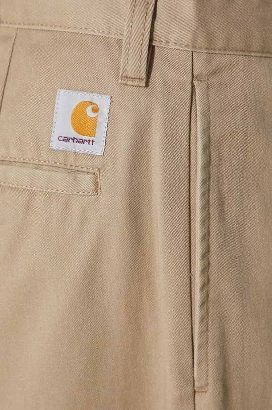 Carhartt WIP trousers Calder Pant men's beige color I030473.8Y02