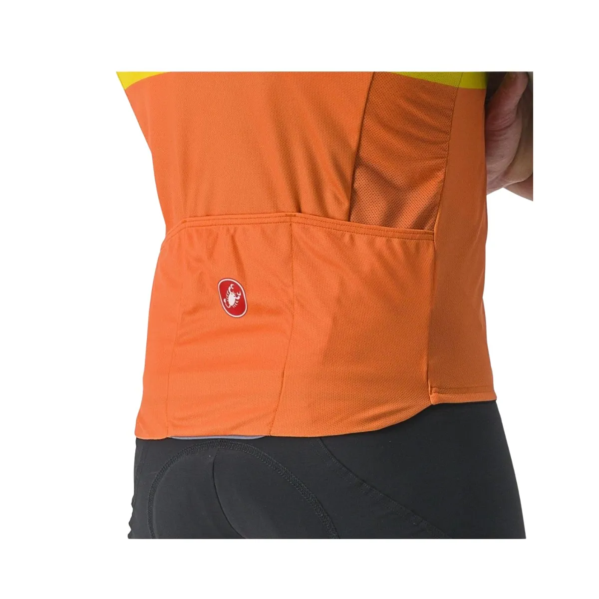 Castelli A Blocco Short Sleeve Jersey Green Orange