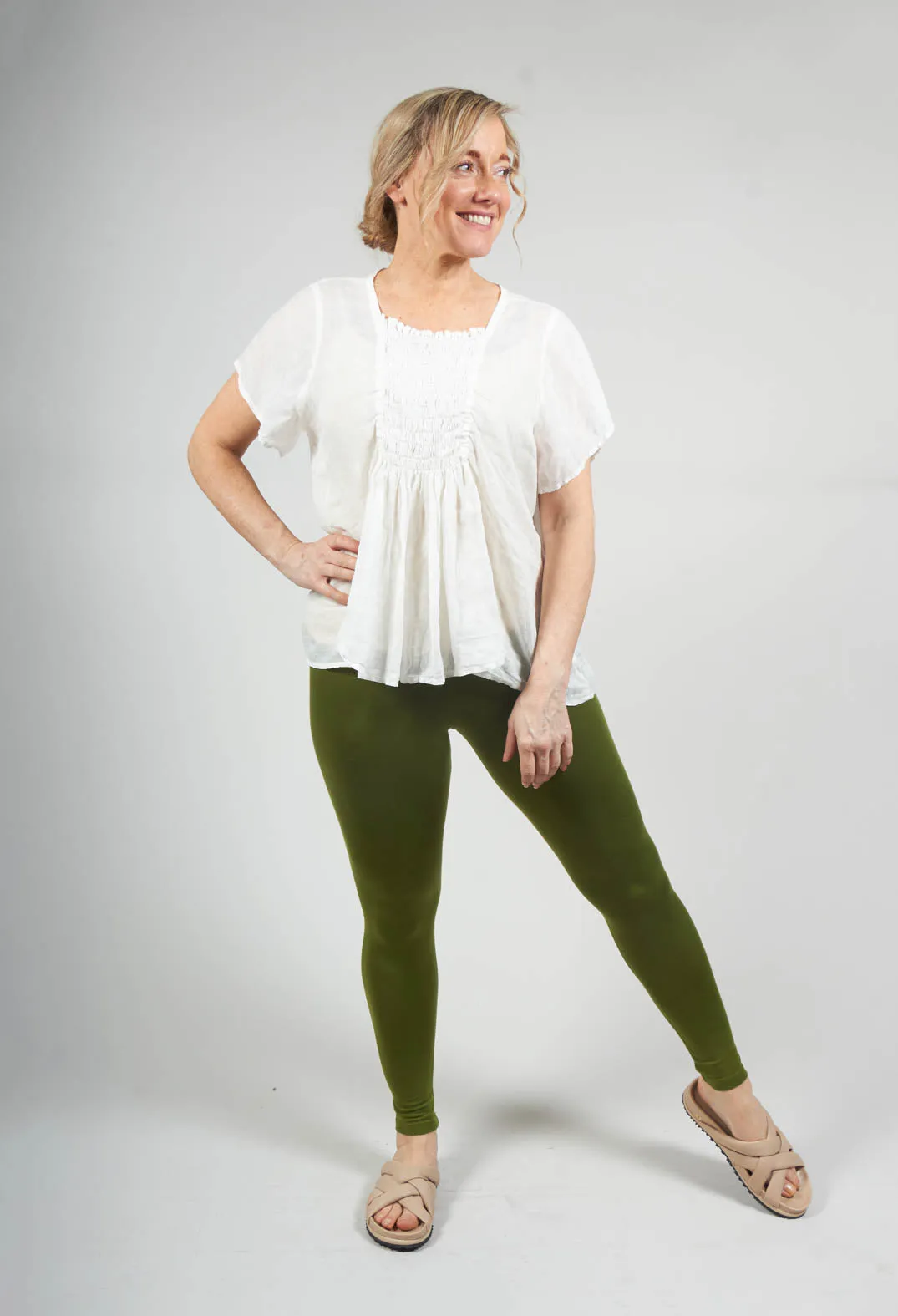 Clan Leggings in Kasper Green