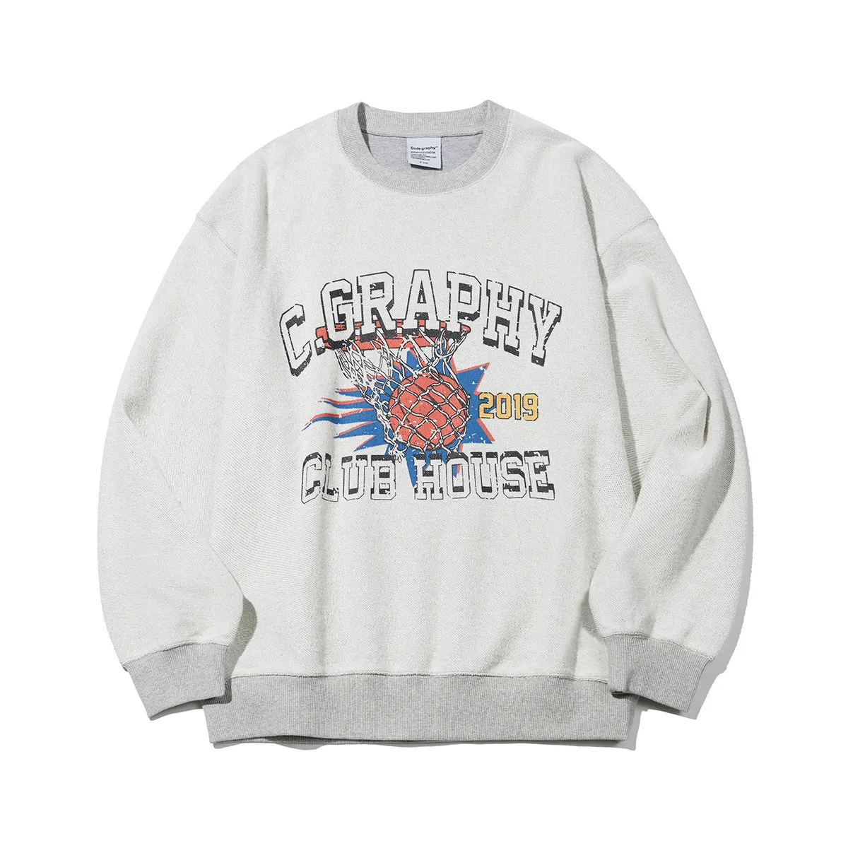 Code graphy  |Crew Neck Unisex Street Style Bi-color Long Sleeves Cotton