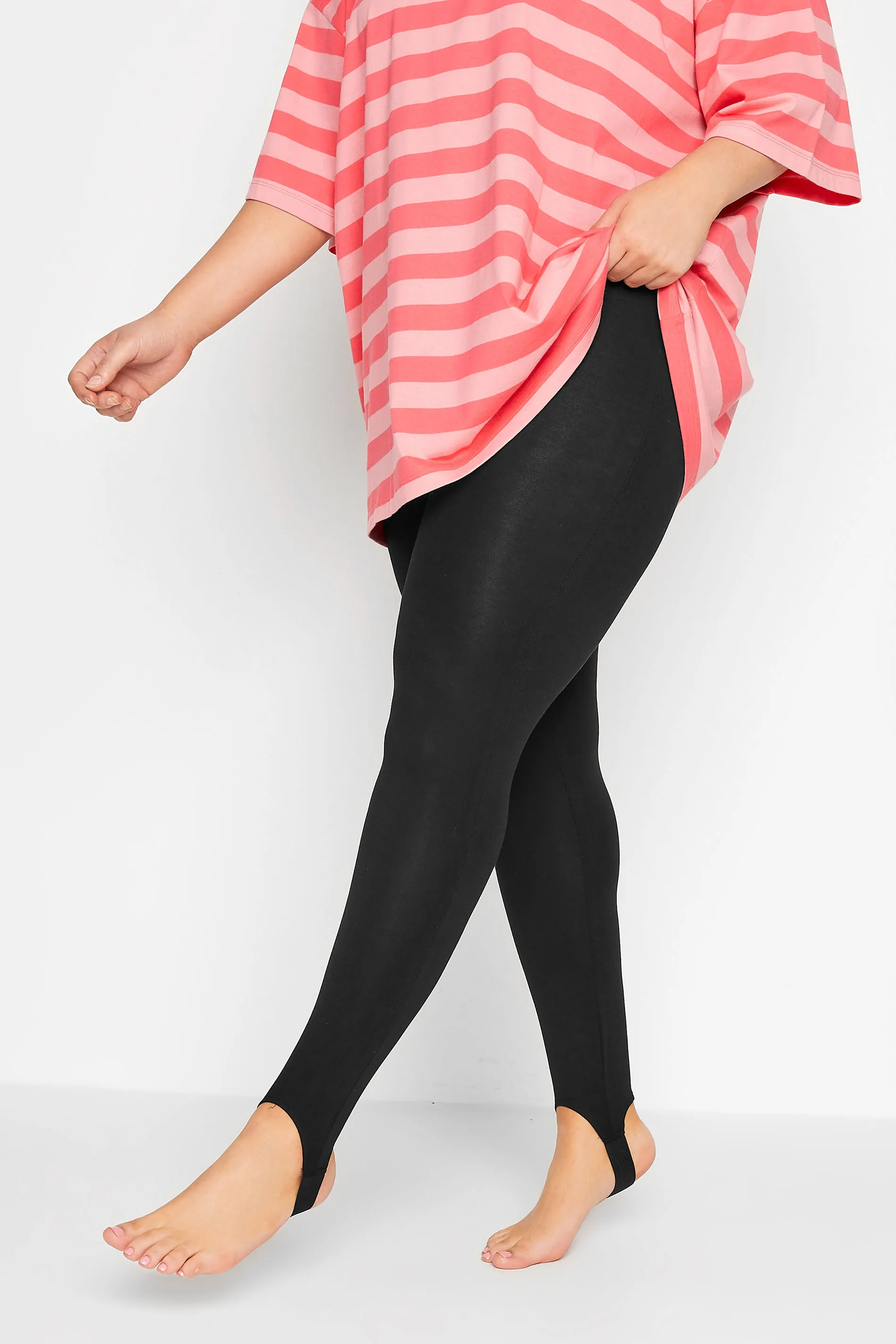 Curve Black Stretch Stirrup Leggings