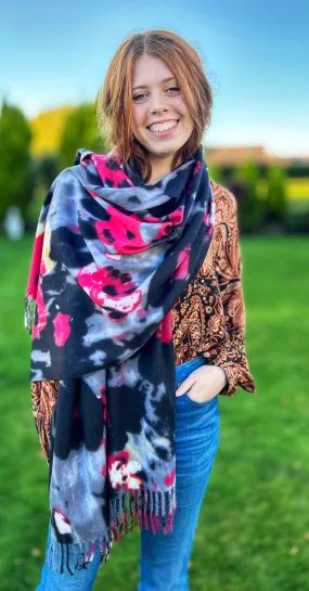 DIVINE POPPY SCARF / PASHMINA / SHAWL