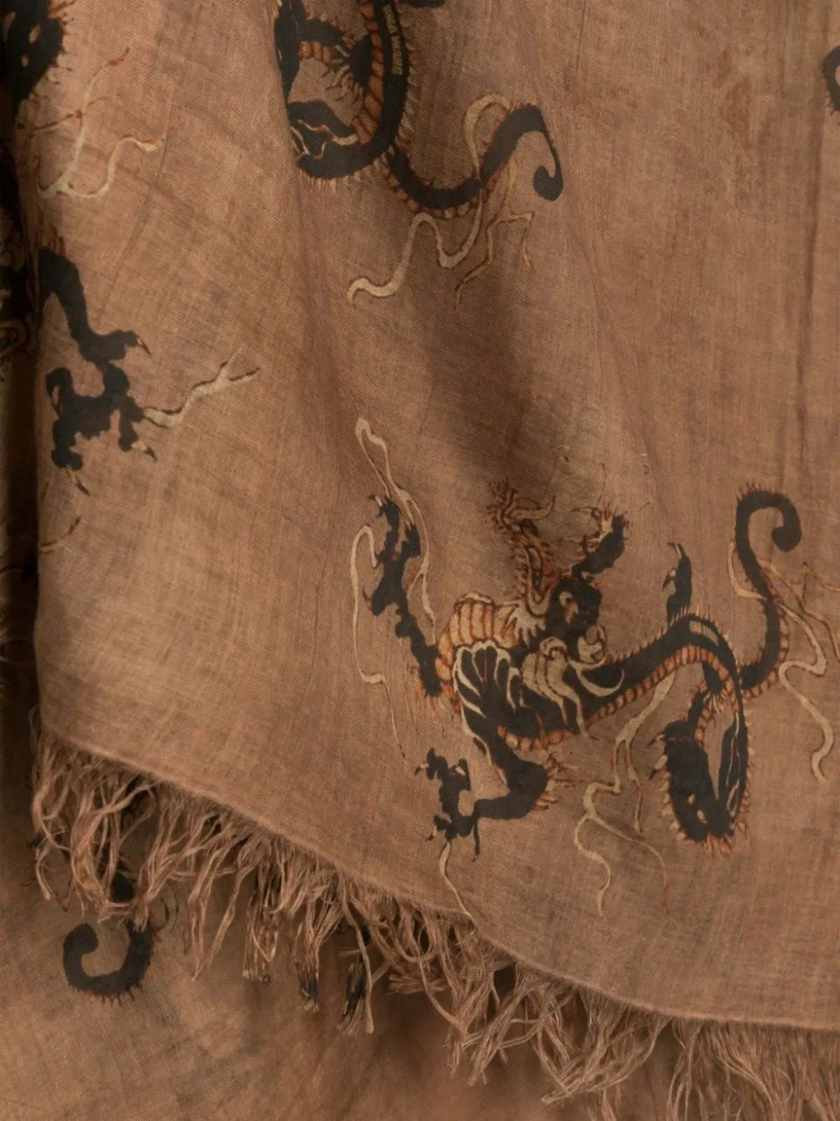 Dragon Scarf - Brown