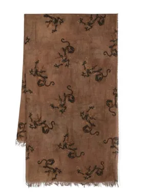 Dragon Scarf - Brown