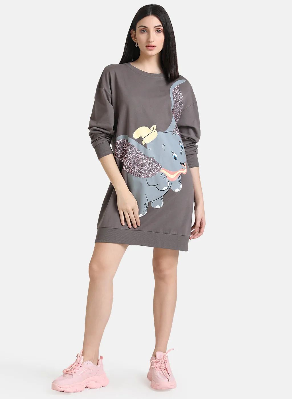 Dumbo Disney Printed Sequin Sweat Dress