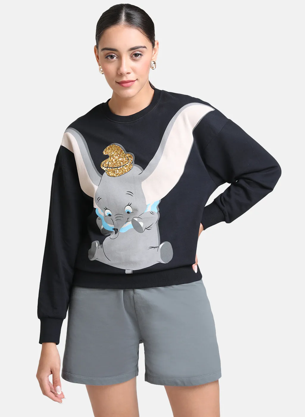 Dumbo Disney Printed Sequin Sweat