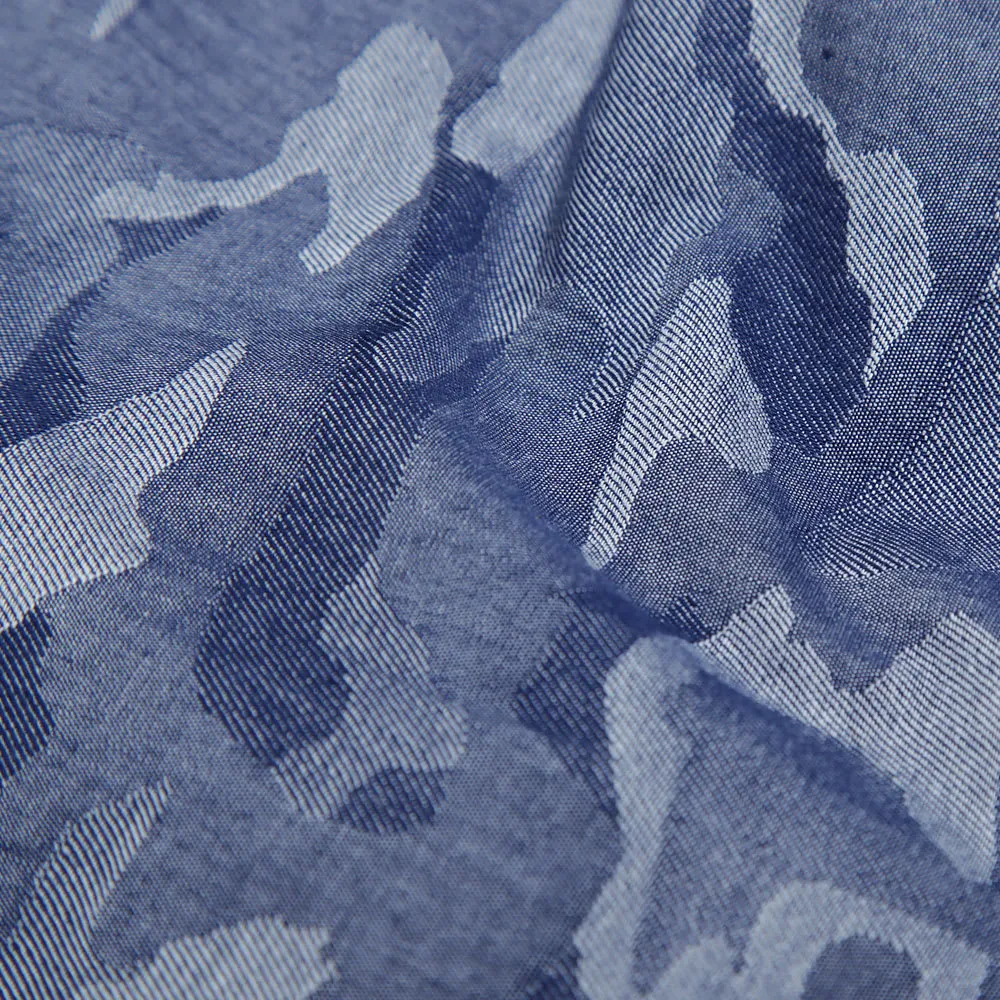 Edifice Indigo Camo Button Down ShirtBlue