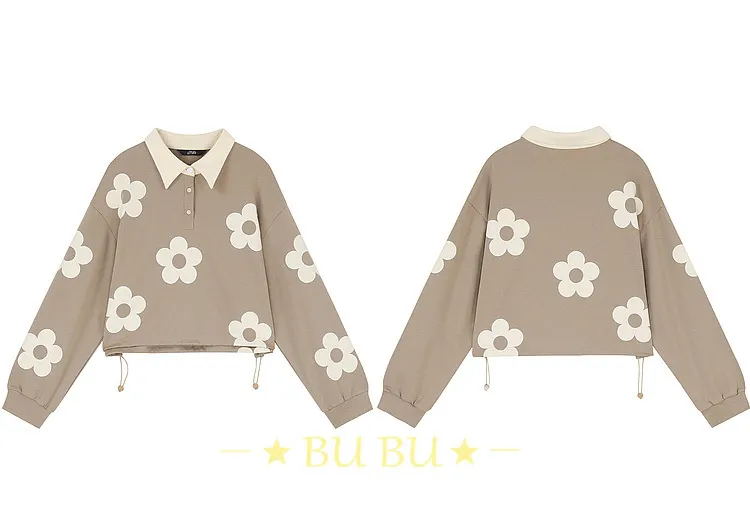 ELF SACK  |Flower Patterns Blended Fabrics Street Style Long Sleeves