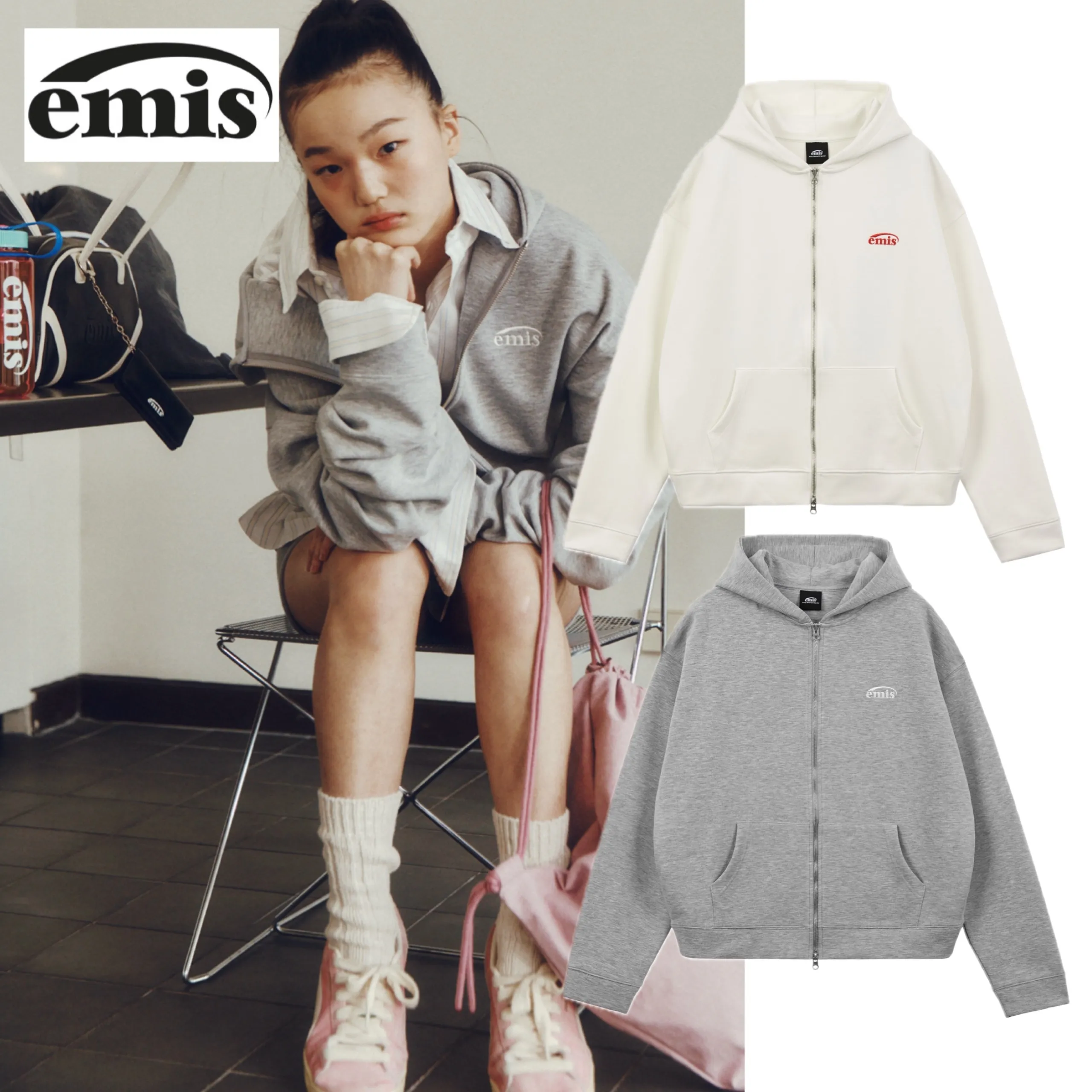 EMIS  |Unisex Nylon Blended Fabrics Street Style Long Sleeves Plain