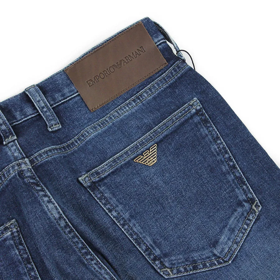 Emporio Armani - J45 Regular Fit Jeans in Mid Blue