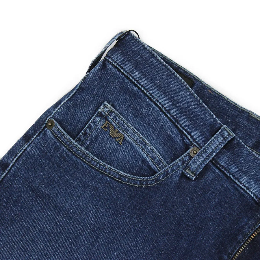 Emporio Armani - J45 Regular Fit Jeans in Mid Blue