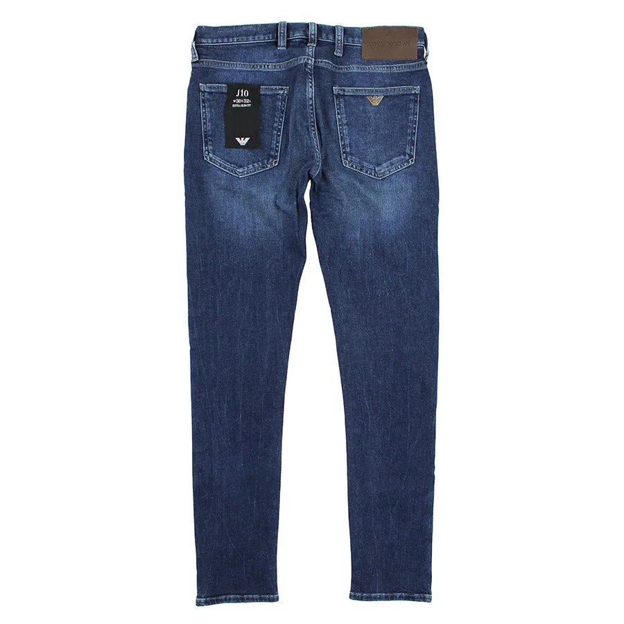 Emporio Armani - J45 Regular Fit Jeans in Mid Blue