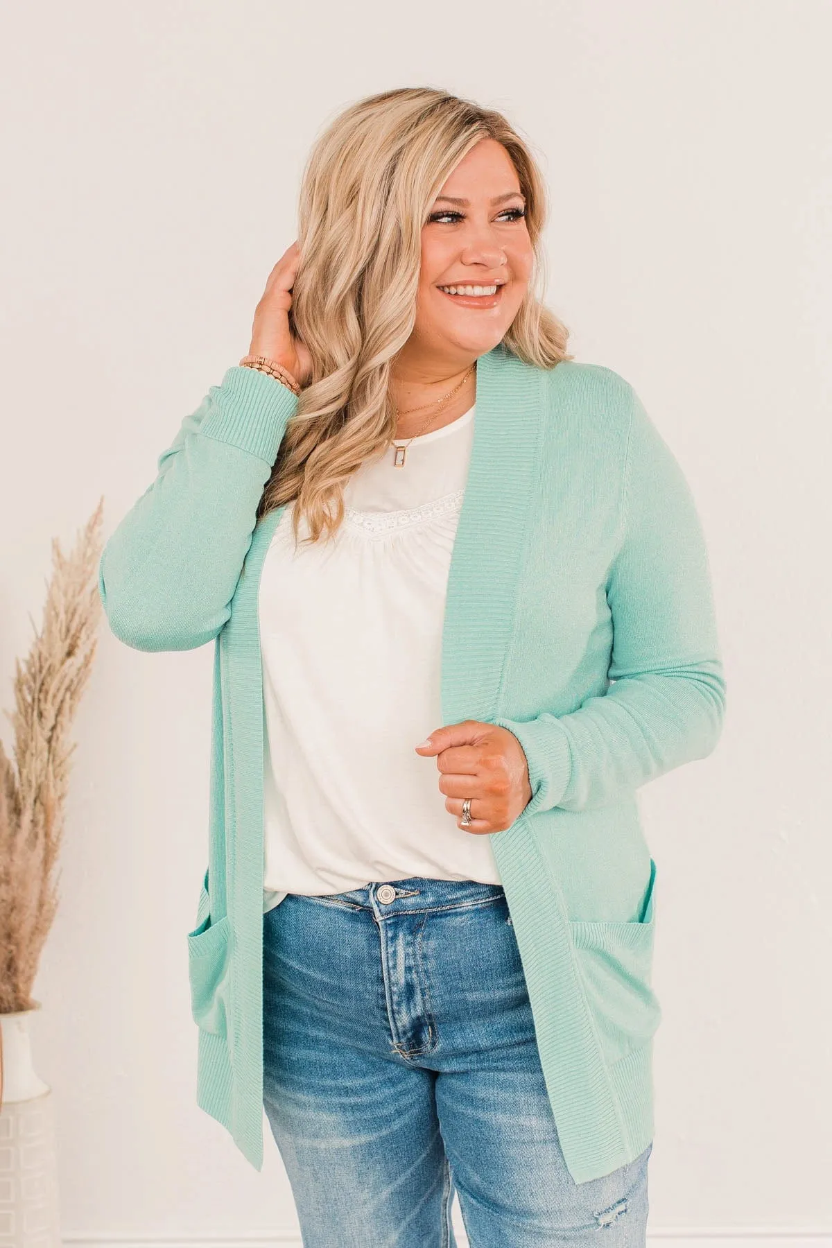 Essential Cardigan- Mint