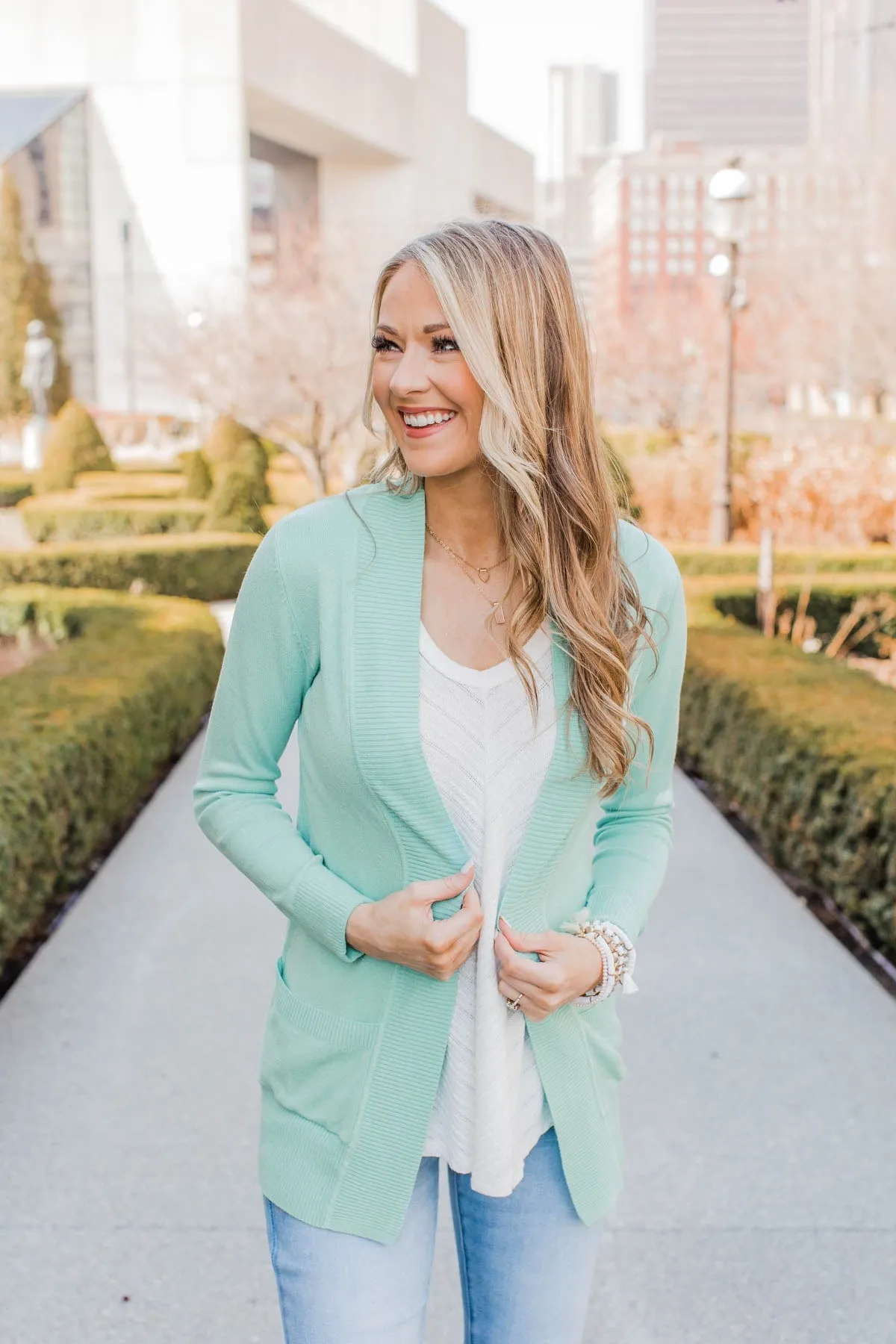 Essential Cardigan- Mint