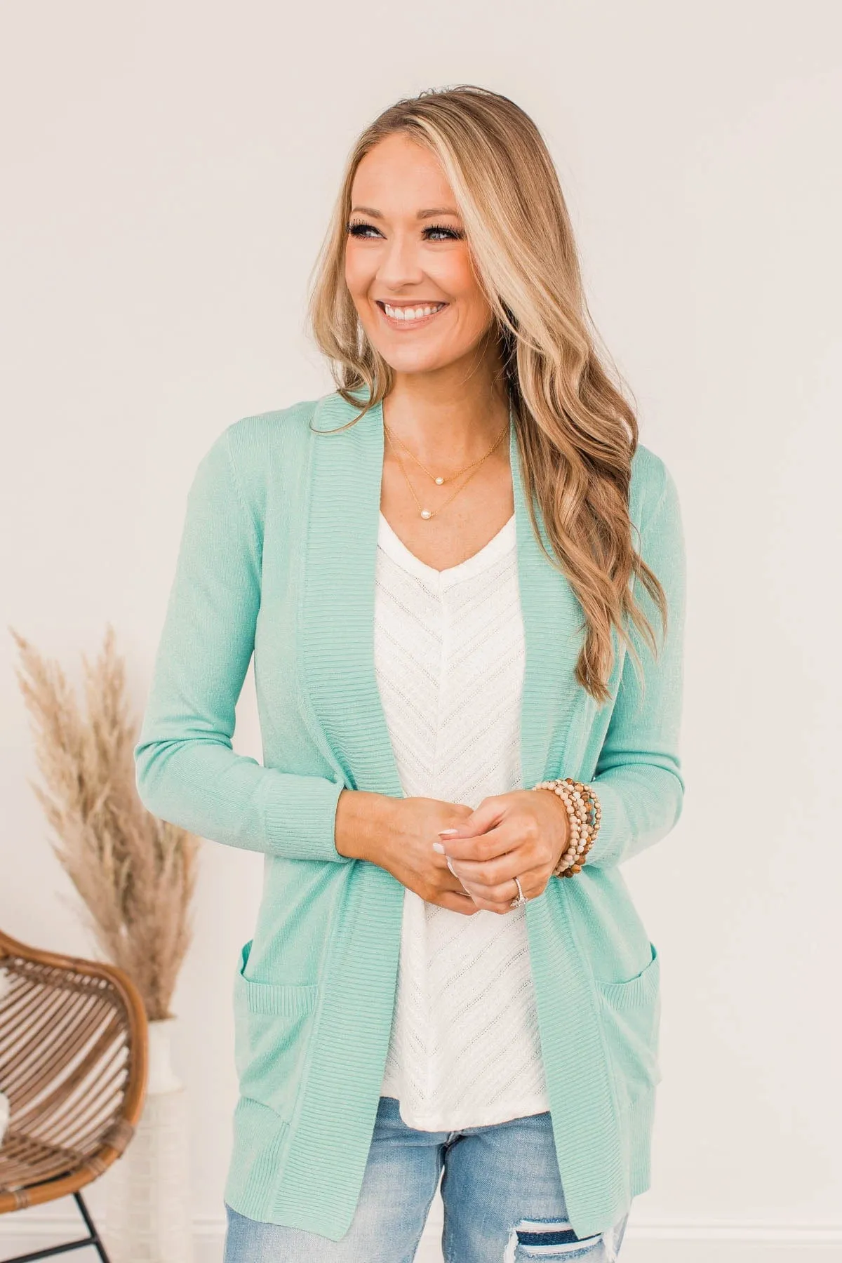 Essential Cardigan- Mint