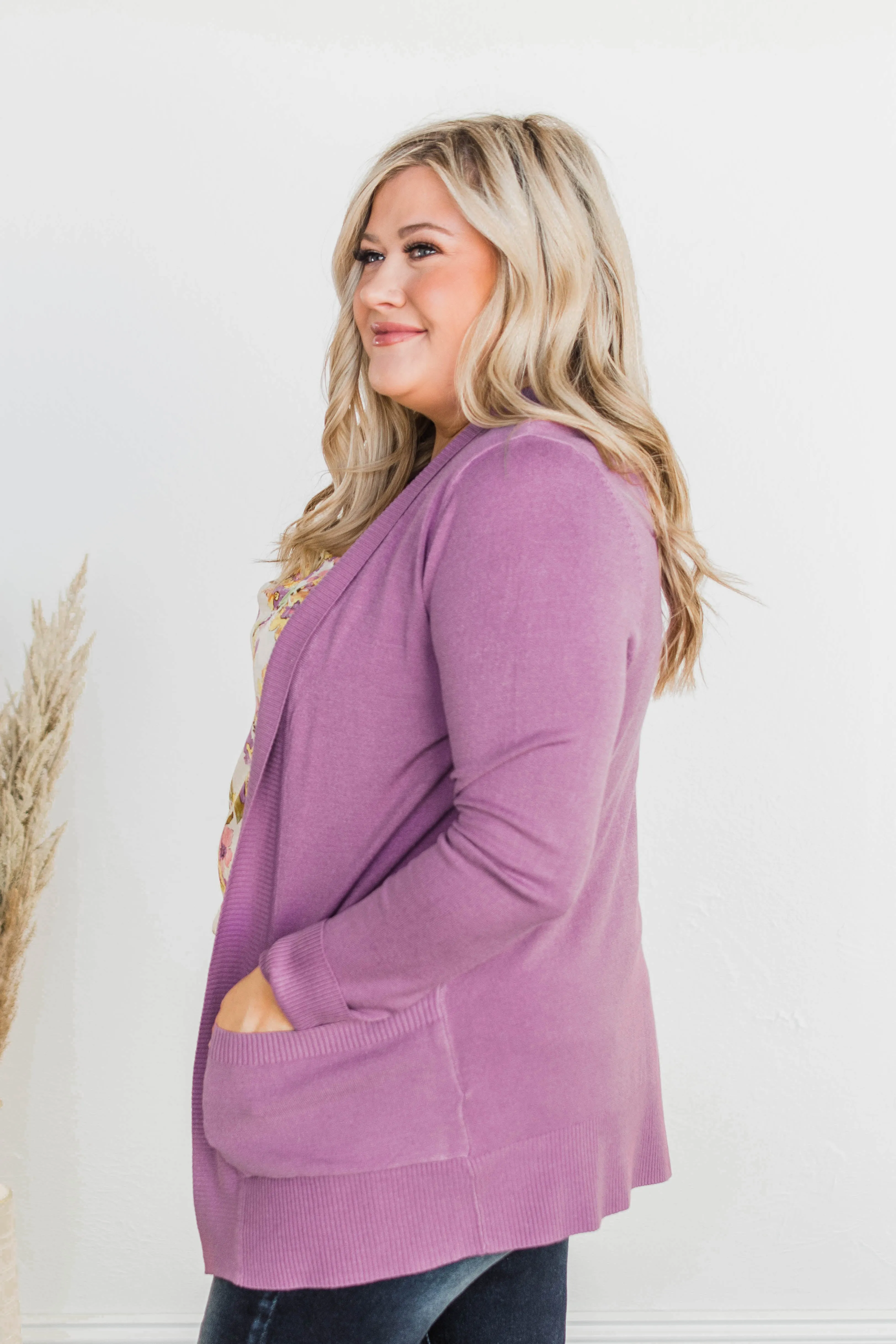 Essential Cardigan- Orchid