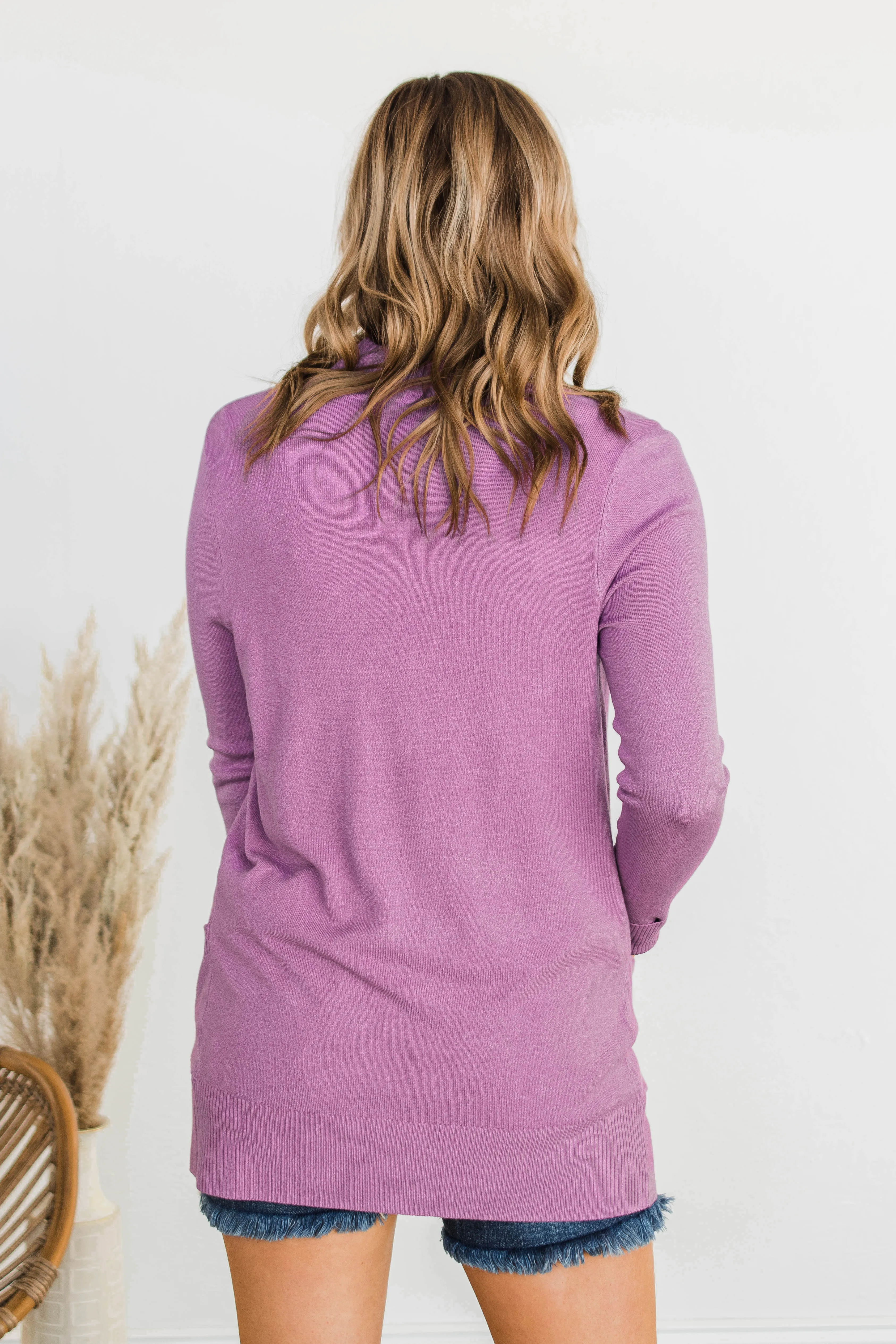 Essential Cardigan- Orchid