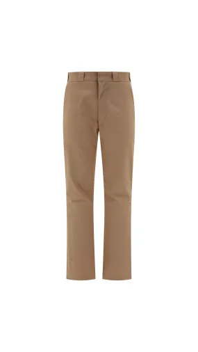 Flared Chino Trousers - Brown