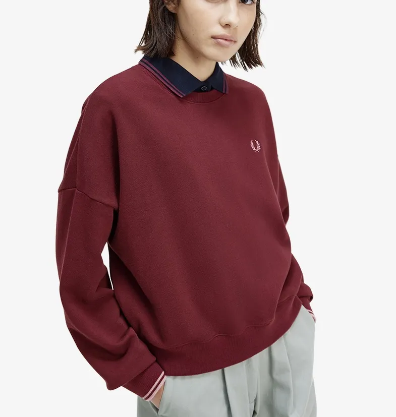 FRED PERRY  |Crew Neck Unisex Street Style U-Neck Long Sleeves Plain