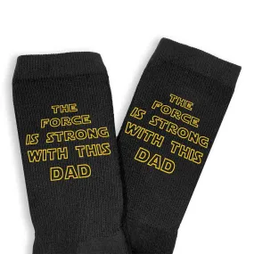 Funny Father’s Day Crew Socks with Star Wars Theme