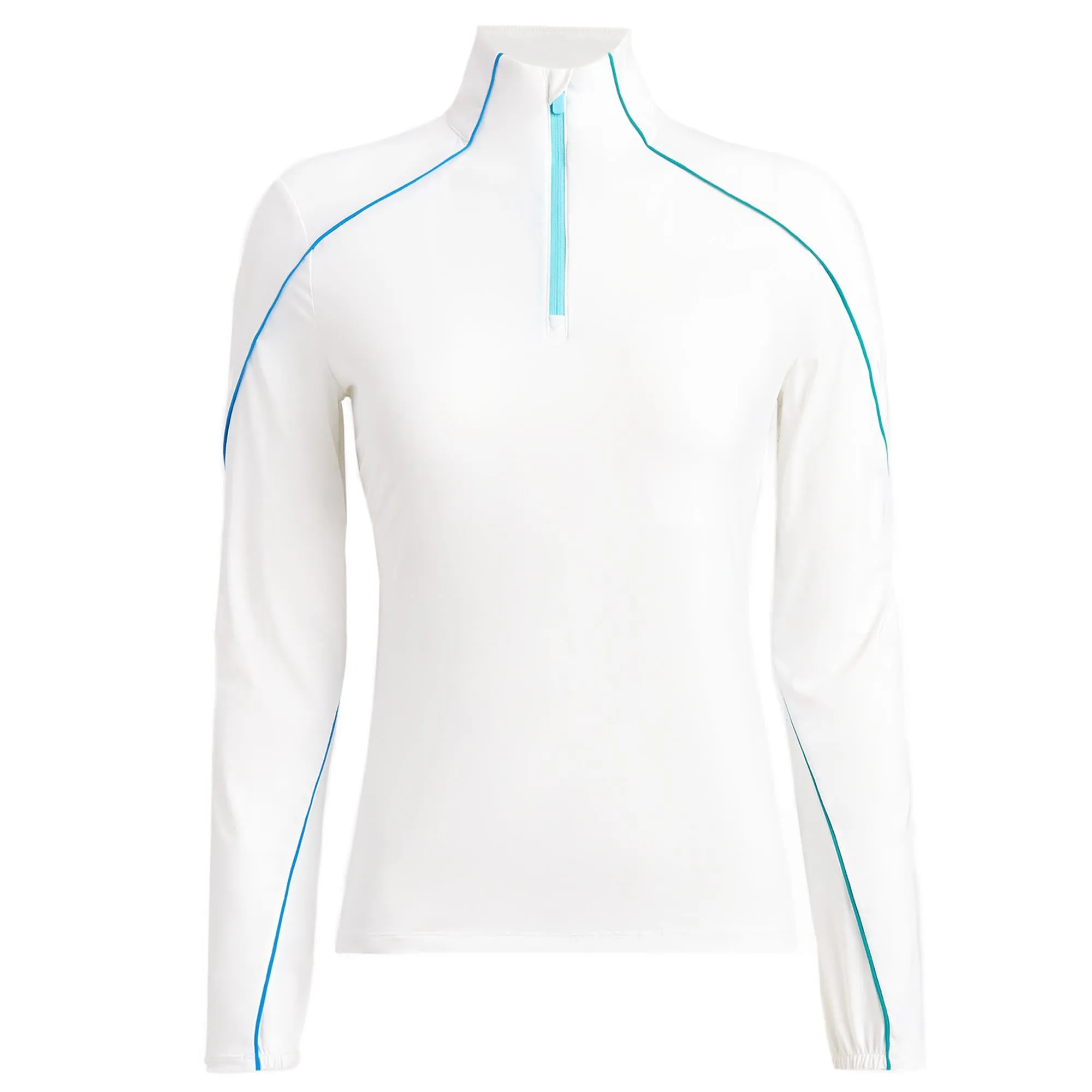 G/FORE Sun Shield Silky Tech Nylon Quarter Zip Ladies Mid Layer Snow