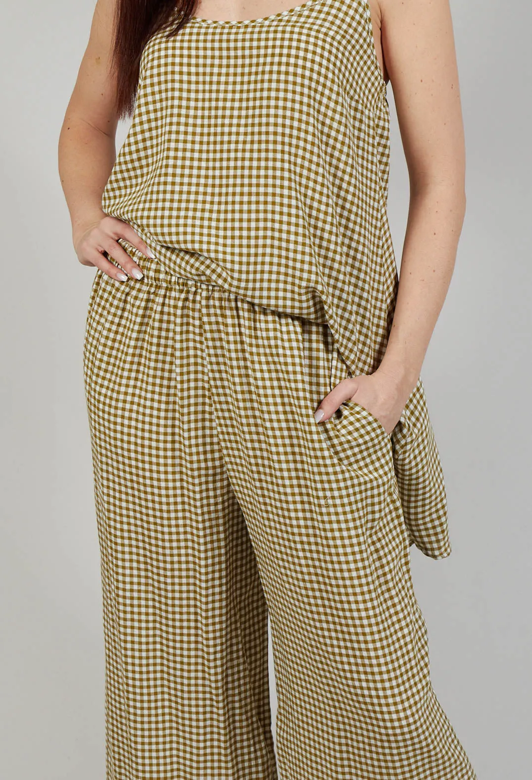 Gingham Trousers in Foglia