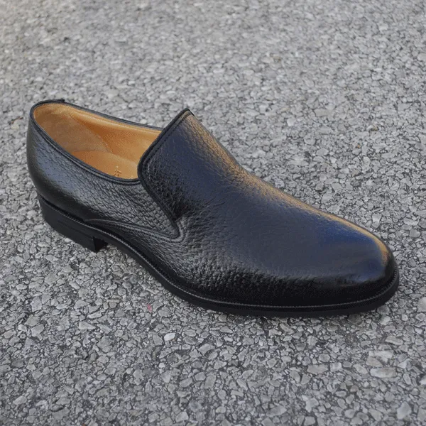 Gravati Walker Genuine Peccary Slip On Shoe in Black