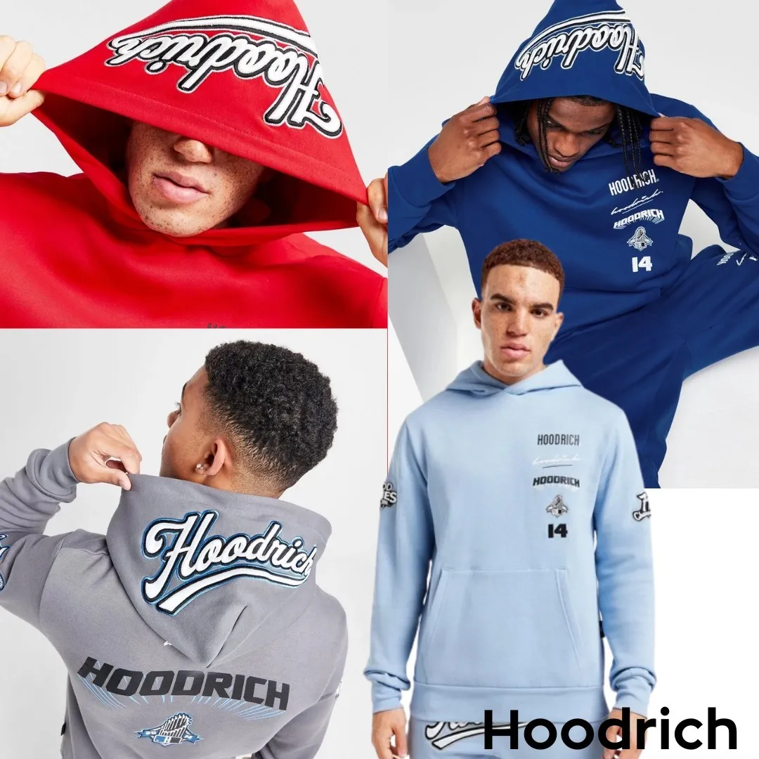 HOODRICH  |Unisex Blended Fabrics Street Style Bi-color Long Sleeves