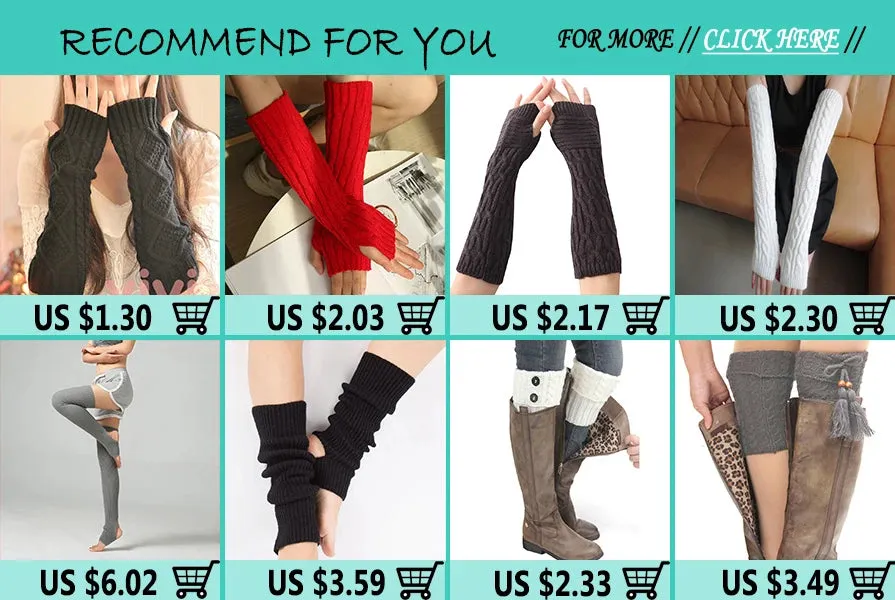 Hot Women Girls Leg Warmers Socks Long Footless Socks