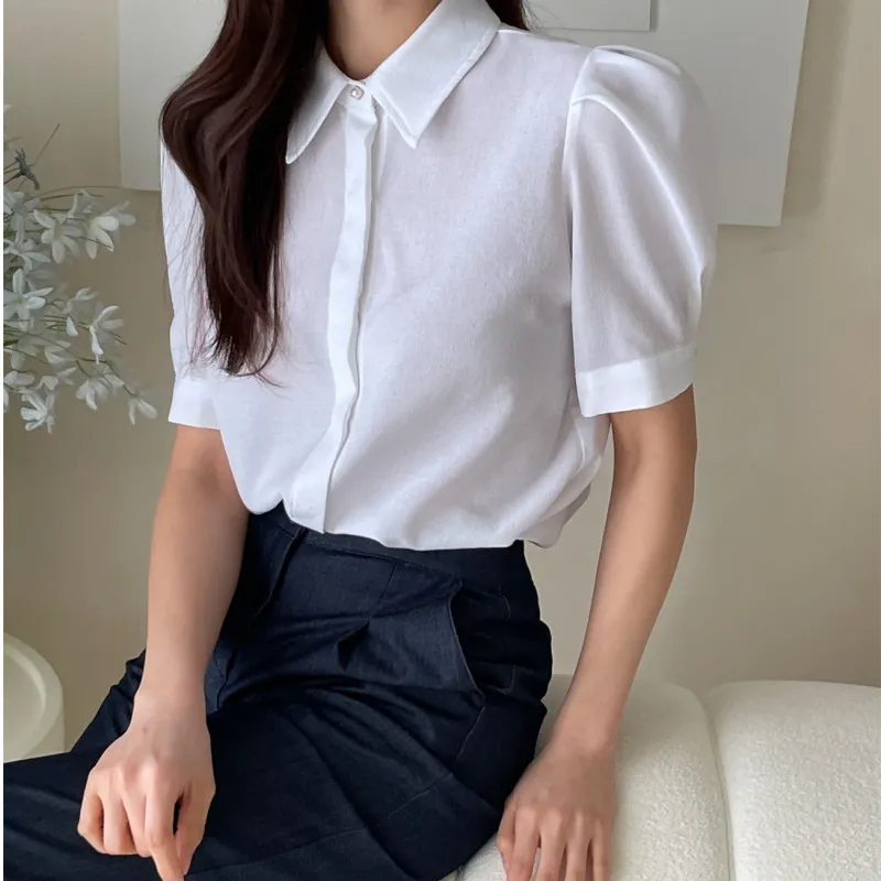 I AM MARI  |Lace-up Casual Style Short Sleeves Lace Office Style