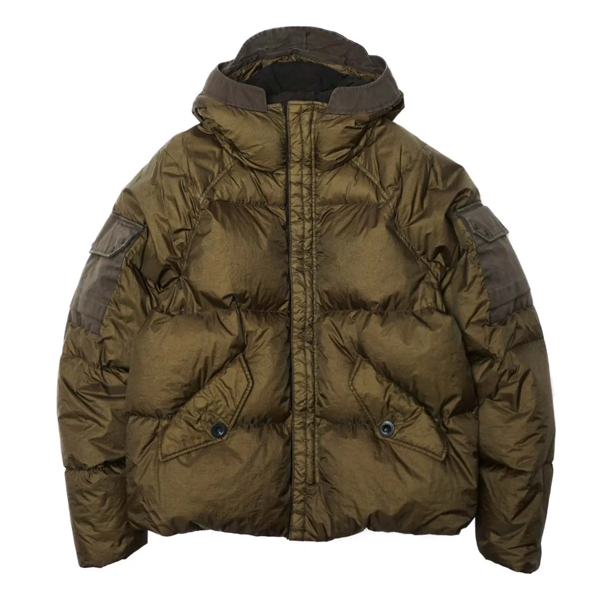 ICED COMBO DOWN JACKET - OLIVE