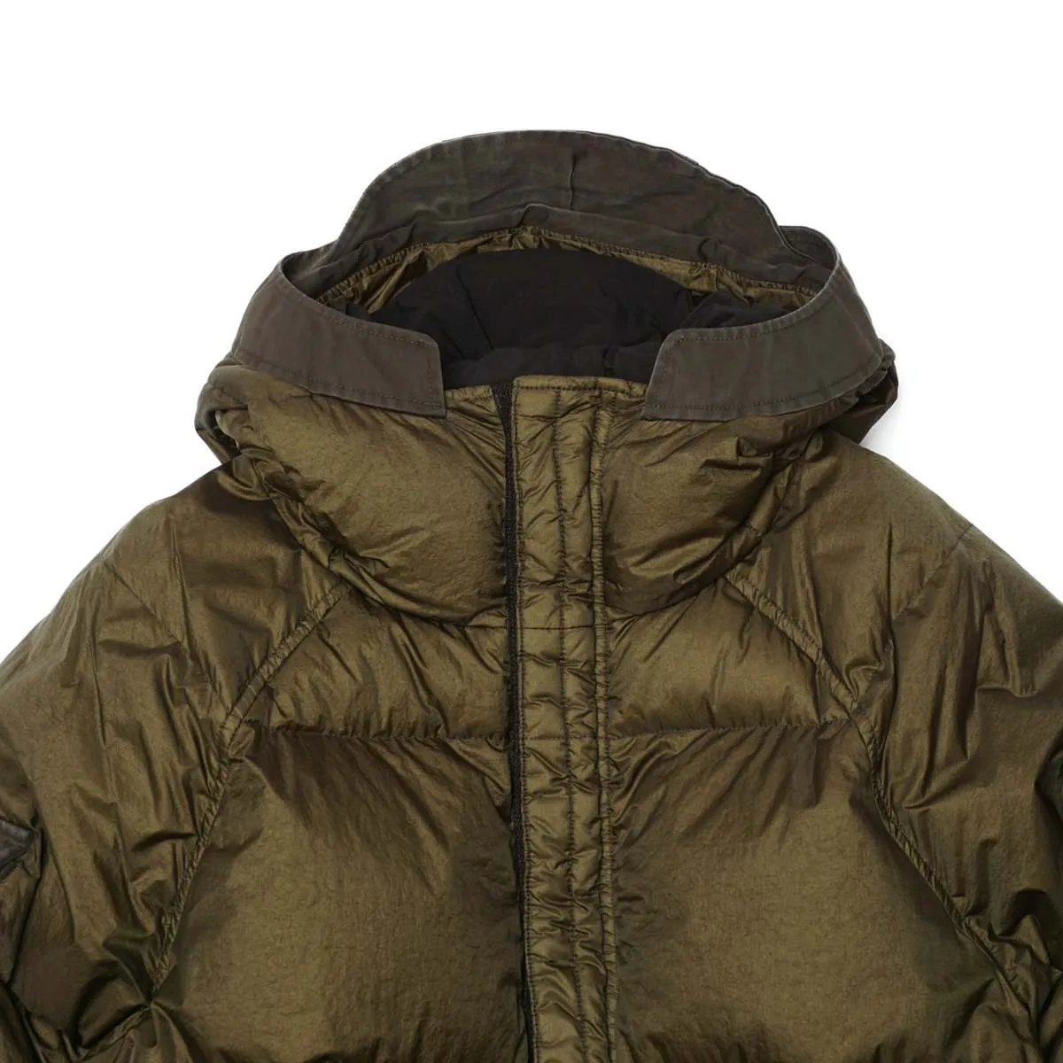 ICED COMBO DOWN JACKET - OLIVE