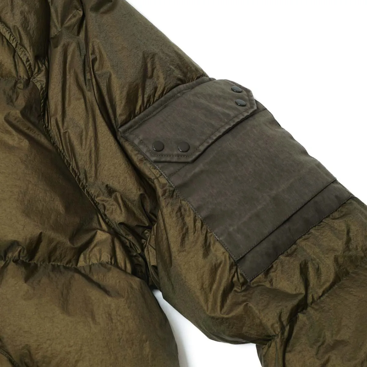 ICED COMBO DOWN JACKET - OLIVE