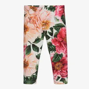 Ivory Camellia Baby Leggings