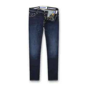 Jacob Cohen - M06 Nick Dark Denim Jeans With Black/Gold Badge