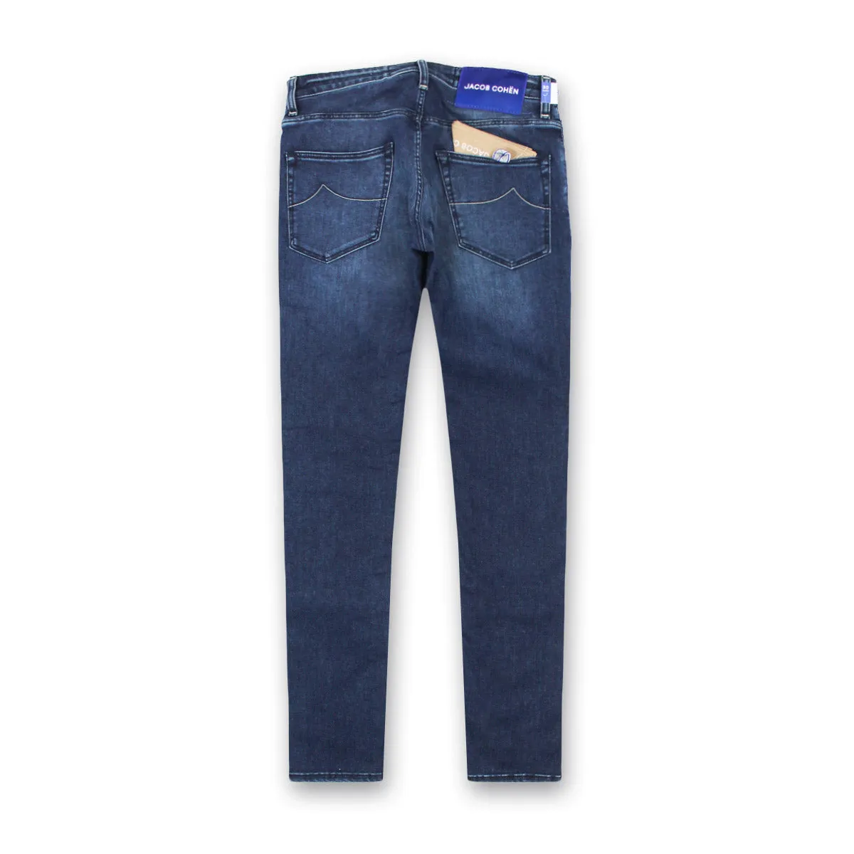 Jacob Cohen - M13 Chris Skinny Fit Blue Jeans with Blue Badge