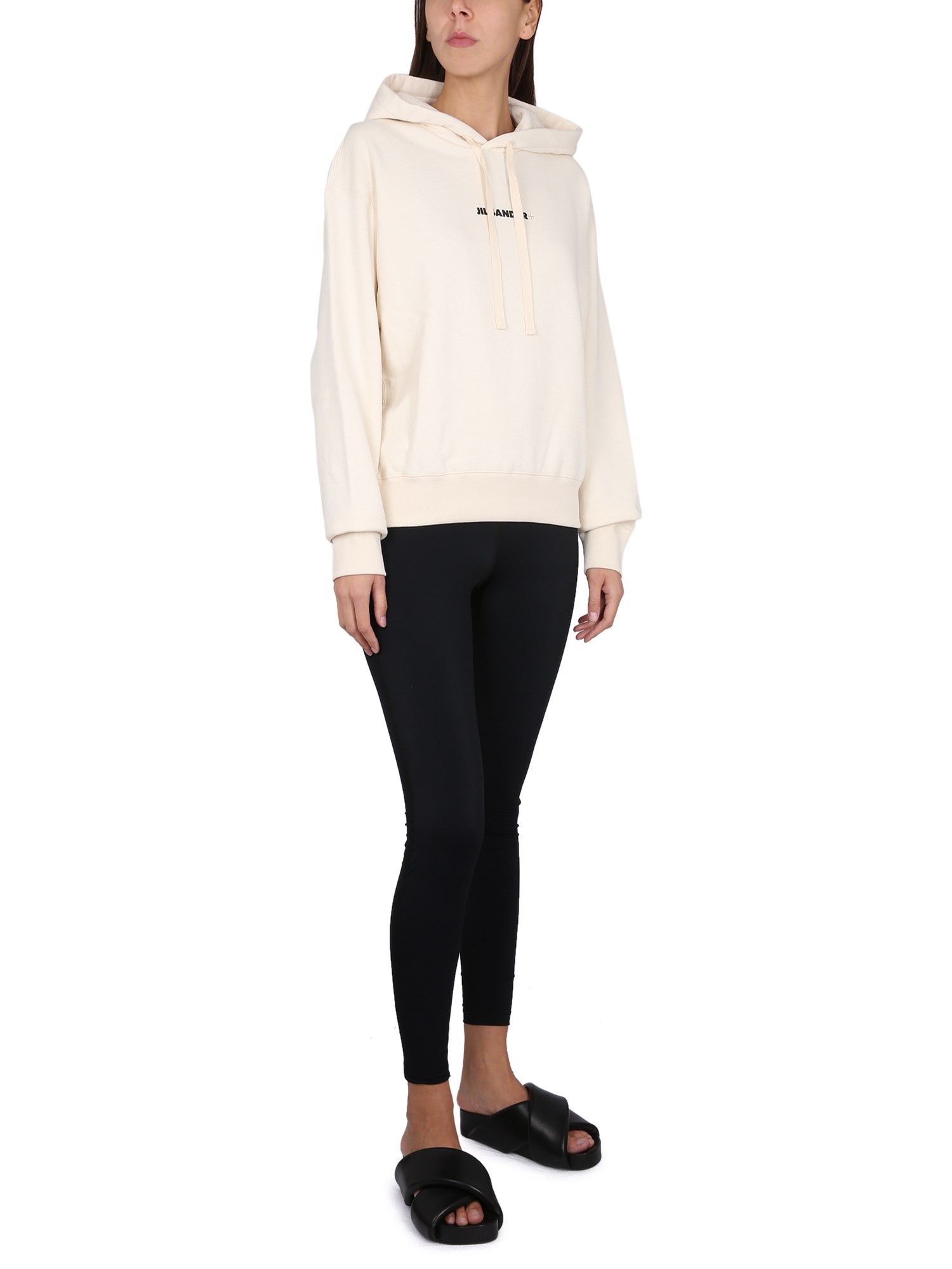 JIL SANDER    LEGGINGS WITH LOGO