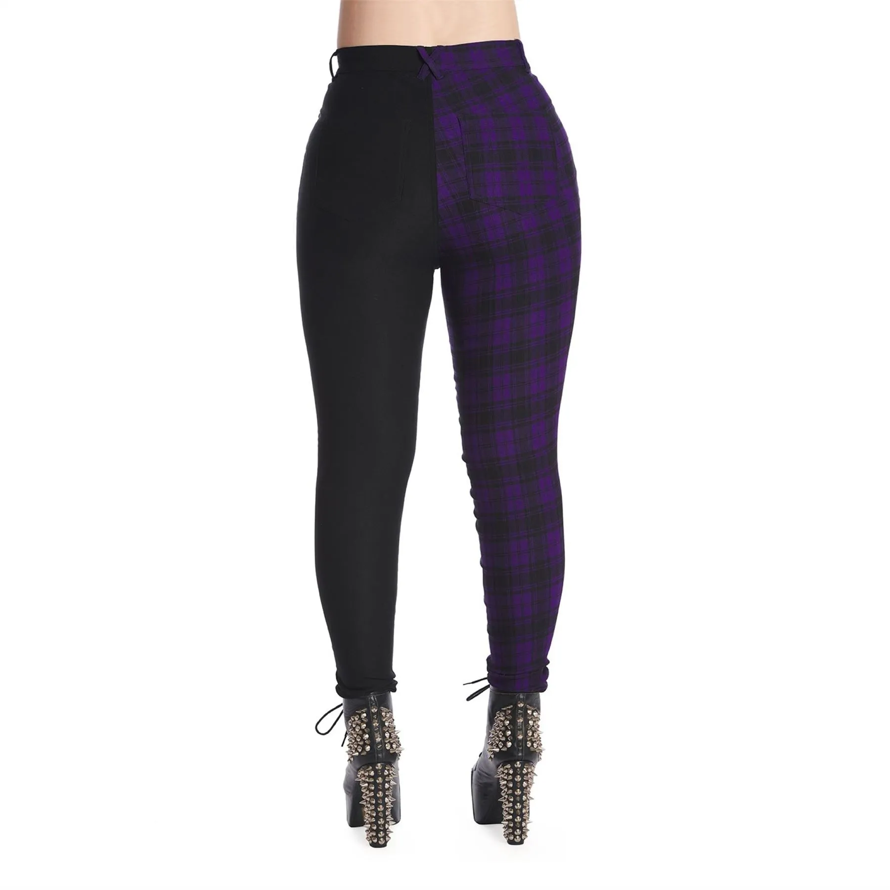 Kaori Trousers - Purple/Black