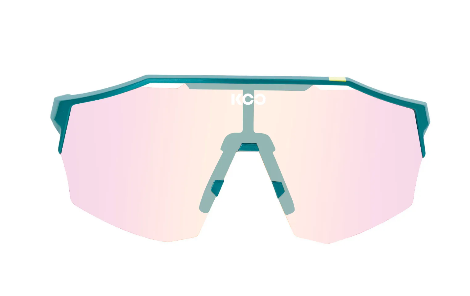 KOO Alibi Cycling Sunglasses - BORA - hansgrohe Green w Fuchsia Lens