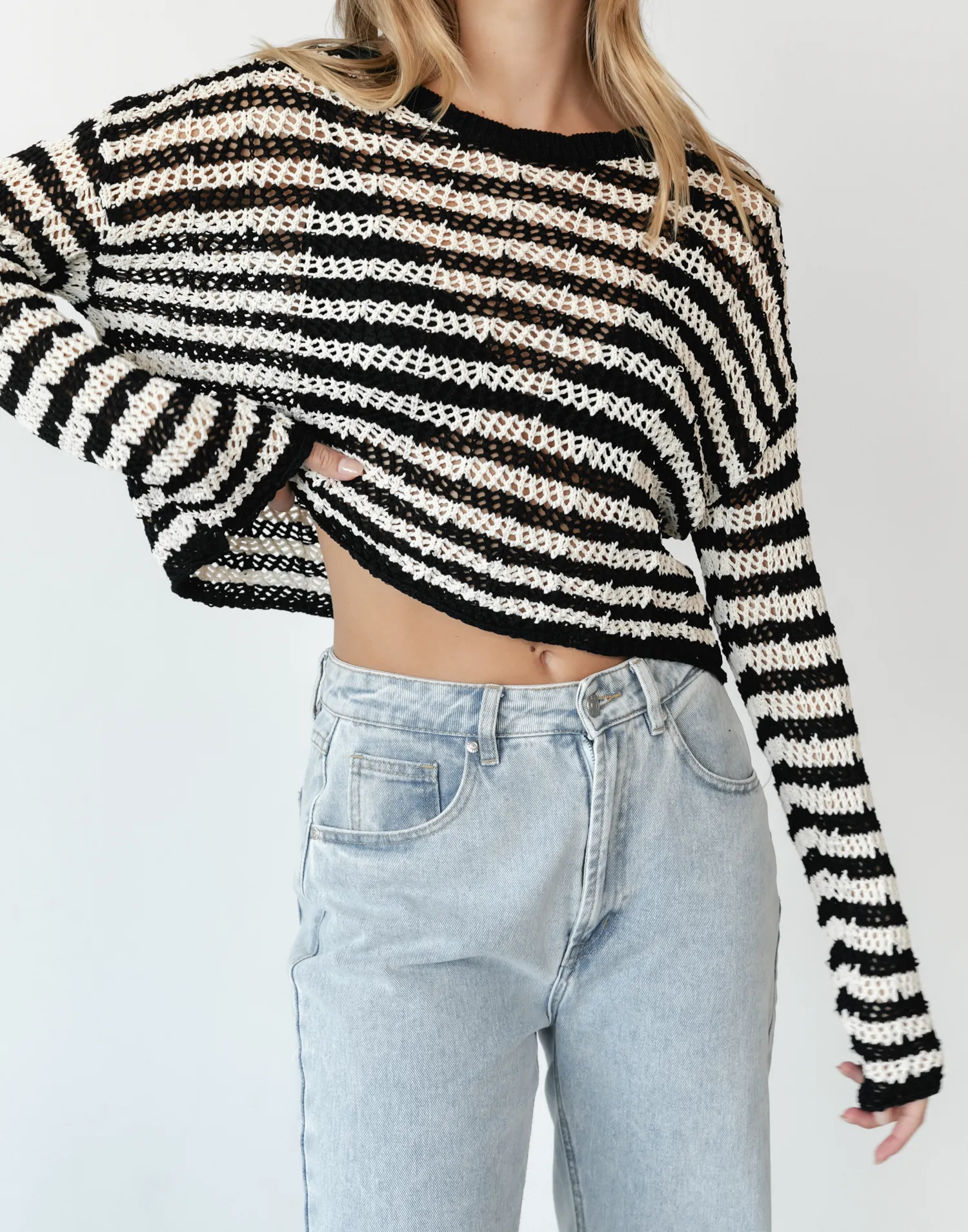 Lefler Knit Jumper (Black/Cream)