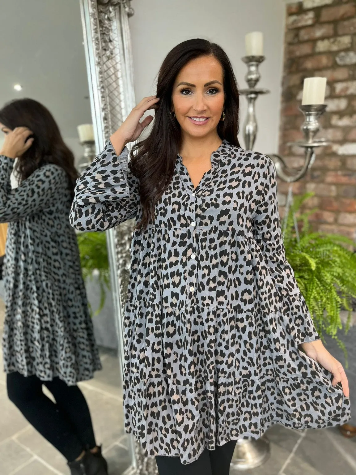 Leopard Tiered Dress Zora