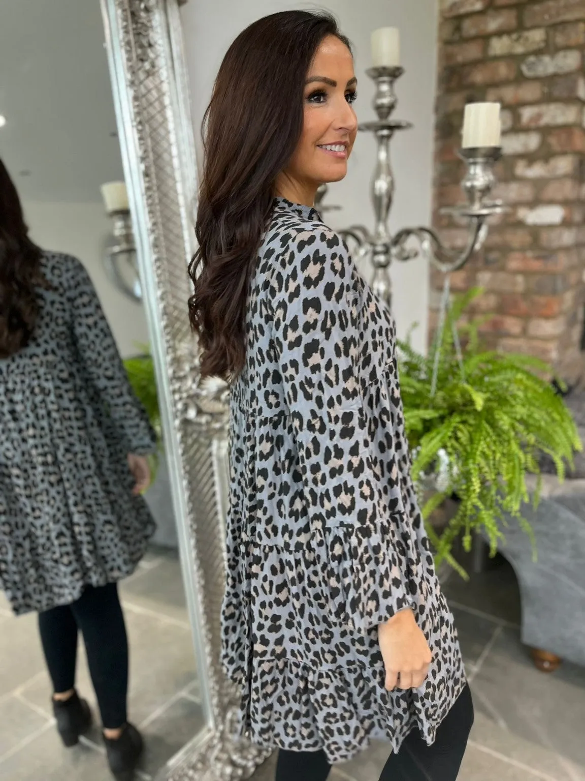 Leopard Tiered Dress Zora