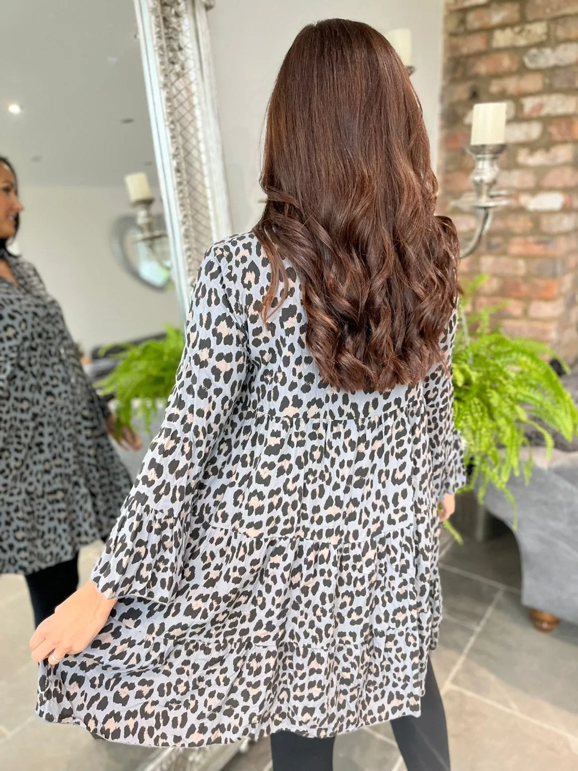 Leopard Tiered Dress Zora